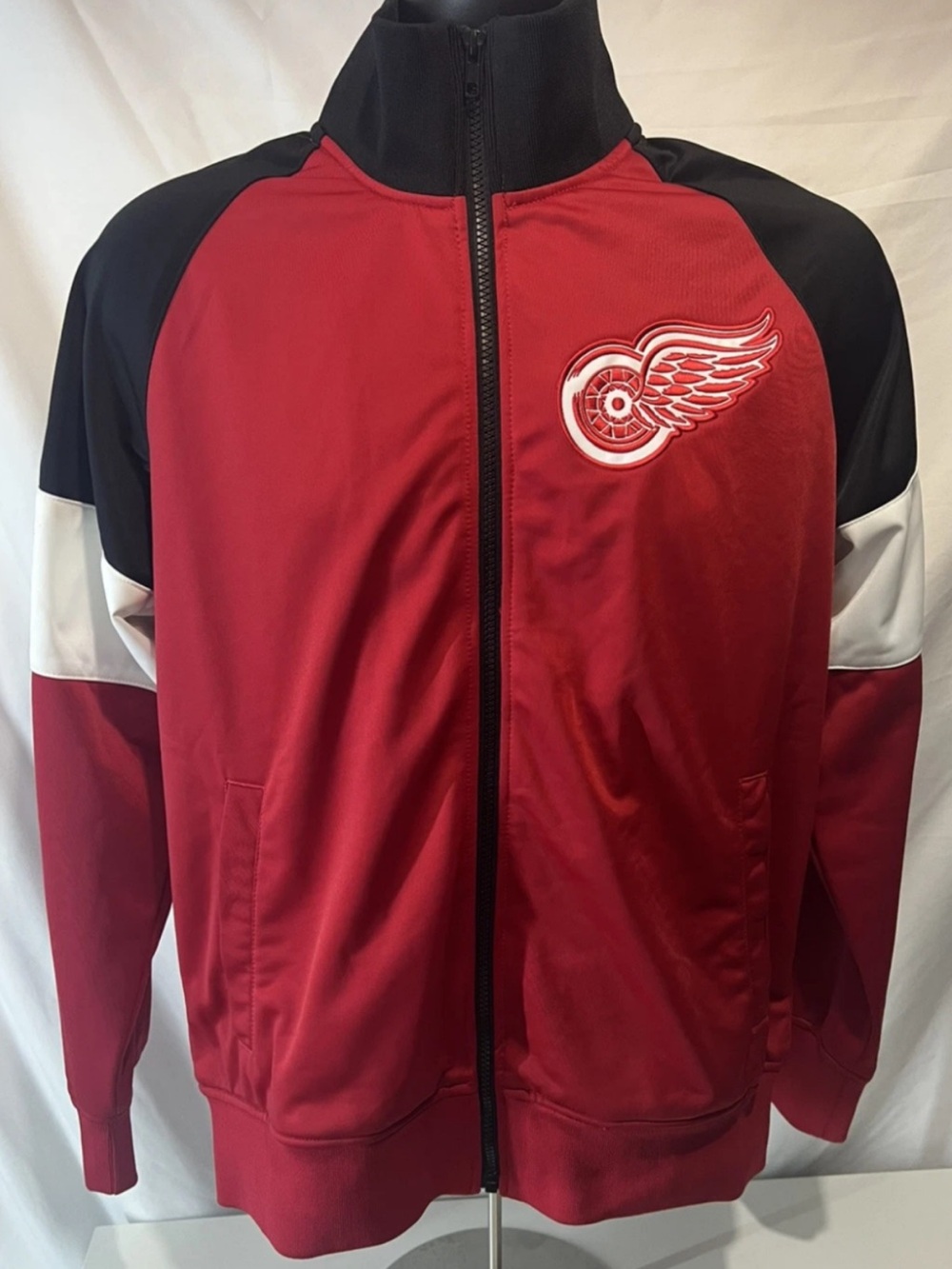 DETROIT RED WINGS NHL Satin Jacket Mitchell & Ness Vintage Hockey Size Medium